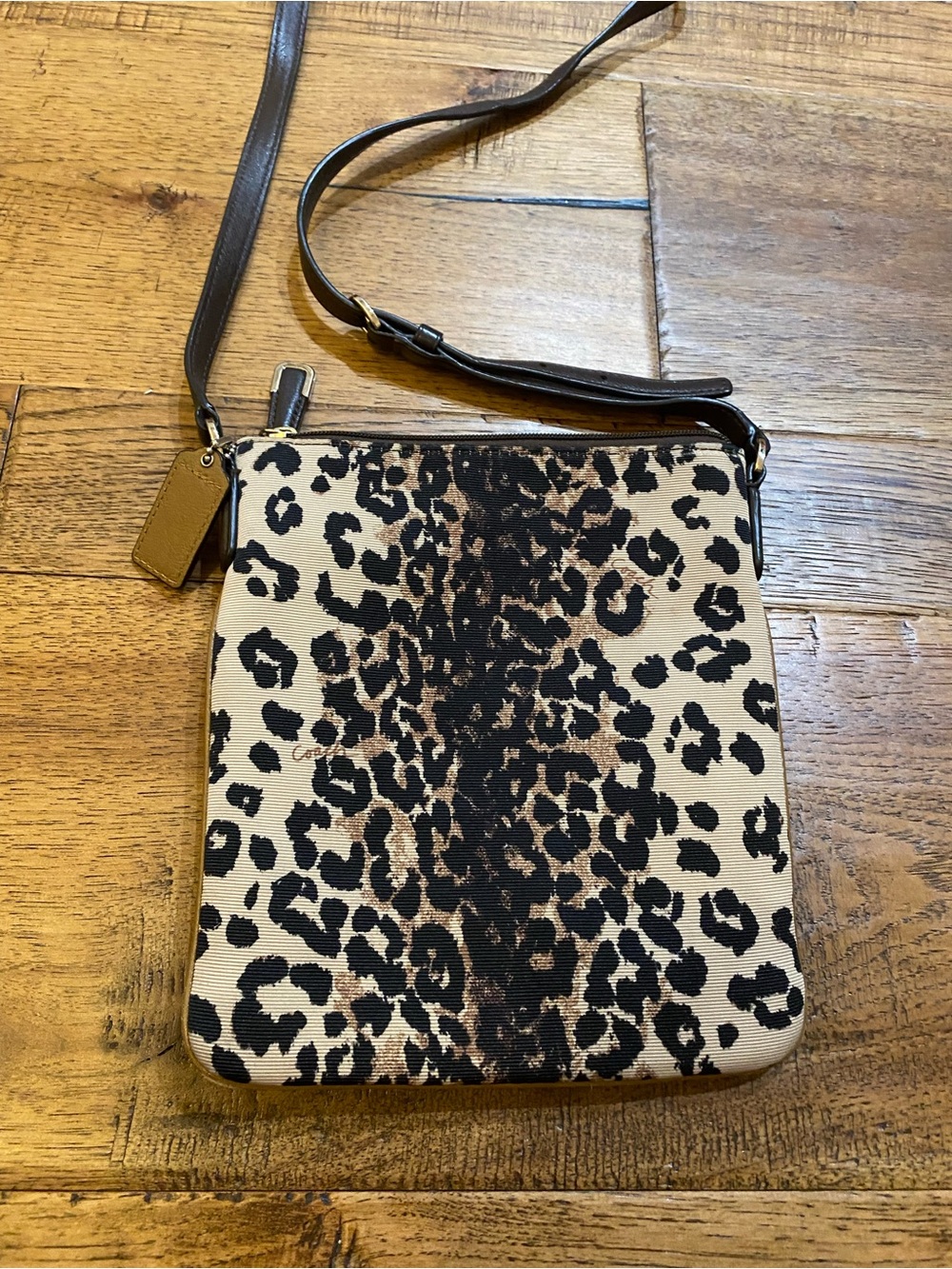 Coach Leopard Print Crossbody Bag - Brown - Picture 2 of 14